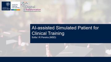 AI-assisted simulated patient presentation title slide